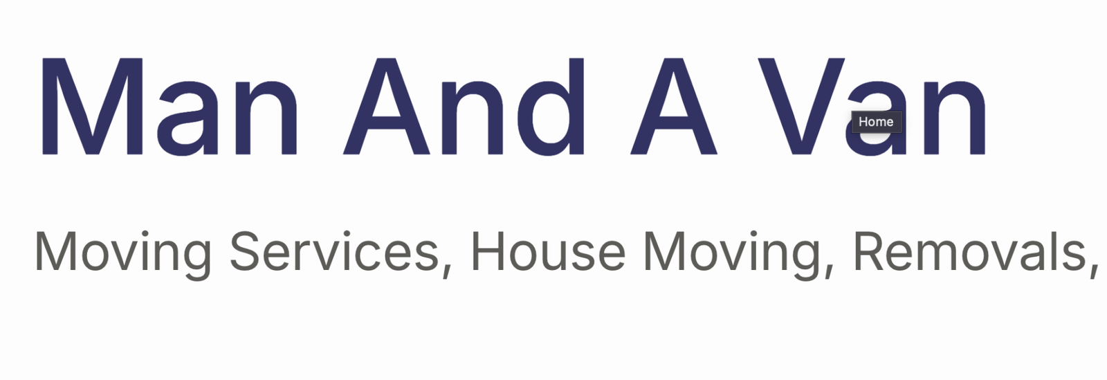 man and a van logo official